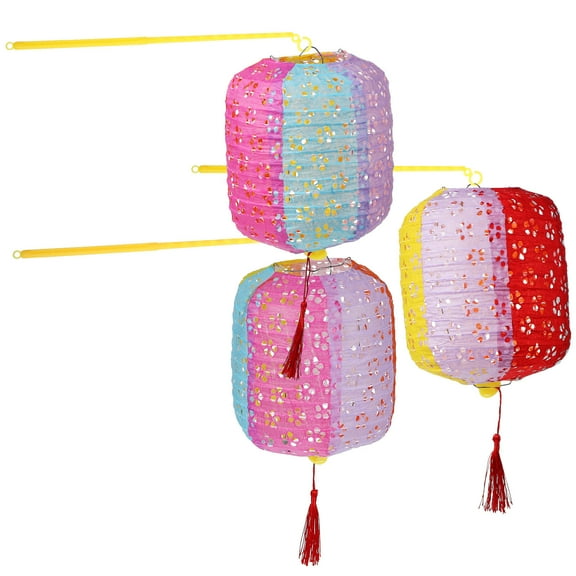 GOOHOCHY 3 Pcs Glowing Paper Lantern Lovely Lantern Reusable Lantern Child Size 1