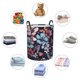 thumbnail image 4 of Balery Flowers ad Butterflies Cesta de ropa redonda con asas, impermeable, independiente, para ropa, juguetes, dormitorio y familia-Medium, 4 of 6