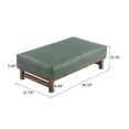 thumbnail image 3 of GDF Studio Modern Upholstered Cocktail Ottoman Bench with PU Cushion Top, Green, 3 of 9