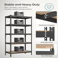 5Tier Storage Shelves Garage Storage Boltless Assembly Adjustable