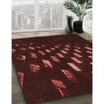 thumbnail image 3 of Ahgly Tapis d'Intérieur Lavable en Machine Carré Transitionnel Marron Chocolat, 6 Pieds Carré, 3 of 7