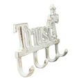 thumbnail image 5 of Cast Iron Rustic White Le Fleur Cross with Trust Letters Sign 4 Pegs Wall Hooks, 5 of 6