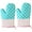 Blue, variant on Oven Mitts,Heat Resistant Kitchen Oven Gloves,Heat Resistant Non-Slip Gloves,Extra Long Flexible Thick Mitts For Kitchen,Cooking,Baking,Barbecue,one pair