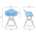 thumbnail image 5 of Aron Living Tower 18" Plastic and Chrome Steel Armchair in Blue, 5 of 5
