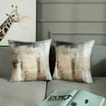 thumbnail image 3 of Throw Pillow Covers Modern Home Art Decor, 18 x 18 Inches Set of 2 Pillow Cases Decorative, Abstract Oil Painting Pillowcases for Bedroom, Living Room, Taupe Grey Brown Beige, 3 of 6