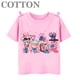 thumbnail image 3 of Camisetas de algodón para niños de moda de verano con múltiples estampados de manga corta y cuello redondo de Disney Stitch Anime, 3 of 5