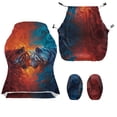 thumbnail image 4 of Whosucclay Tiger Fire Print Gaming Chair Cover Cat Scratch Proof Jacquard, Spandex Gaming Chair Slipcovers Arms Attached Washable for Office/PC Chairs & Racing Style Seats, 4 of 8