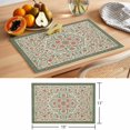 thumbnail image 6 of Abstract Flowers Print Placemats Set of 4 Retro Bohemia Ethnic Botanical Style Place Mats Indoor Wipeable Table Mats Washable Cloth Dining Table Placemats for Kitchen Holiday Party Decor 13x19 Inch, 6 of 9