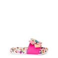 thumbnail image 2 of JoJo Siwa Girls' Neon Soccer Slides with Grosgrain Print, 2 of 6