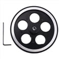 thumbnail image 2 of 4pcs 300Mmx6Mm Industrial Aluminum Rubber Measuring Encoder Meter Wheel for Industrial Encoder,4 x Encoder Wheel 4 x Wrench,Black, 2 of 8