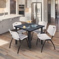 thumbnail image 2 of Regency Kee 42 in Square Breakroom Table- Grey Top, Black Legs, 4 M Stack Chairs- Grey, 2 of 8