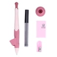 thumbnail image 1 of Portaminas para niños, corrector de postura, lápiz de escritura automático, juego de lápiz de escritura automático, color rosa, 1 of 5