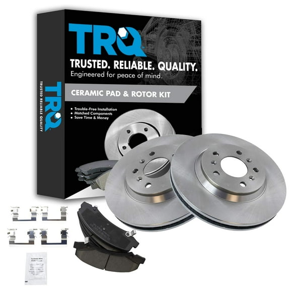 TRQ Front Brake Pad & Rotor Kit Brake Pads Brake Rotor Ceramic Fits Select 2006-2011 Buick Lucerne 2006-2013 Chevrolet Impala 2014-2016 Impala Limited 2006-2007 Monte Carlo