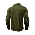 thumbnail image 3 of APEXFWDT Men's Sport Plaid Button Up Shirt - Performance Long Sleeve Golf Shirt Outdoor Activewear,L,Army Green, 3 of 5