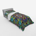 thumbnail image 3 of Ambesonne Retro Bedding Set 4 Pcs, Abstract Hippie Forms, Queen, Multicolor, 3 of 3