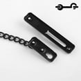 thumbnail image 5 of Jqk Cerradura De Cadena Para Puerta Protector De Puerta De Acero Inoxidable Negro Con Resorte Cerradura De Prensa Antirrobo Paquete De 2 Negro Mate Hdc100-Pb-P2, 5 of 5
