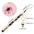 thumbnail image 3 of Japanese Style Accessories Lucky Cat Pendant Phone Strap Lanyard Hang Rope Bells Lucky Cat Bell Sakura Phone Lanyard Phone Strap Lanyard Keychain Wrist Rope Anti-lost Lanyard BLACK, 3 of 8