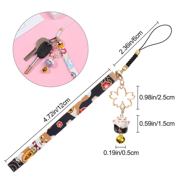  Timideer Wrist Lanyard for Keys, Wristlet Strap Keychain for  Women Men Short Lanyard for Car Keys Wallet, Cell Phone, Camera (Cherry  Blossom Grass) : Office Products