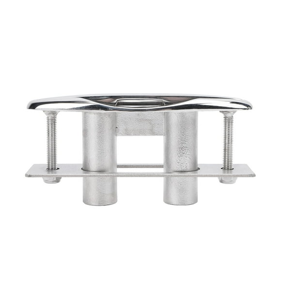 Boat Pull Up Deck Cleat, Flush Mount Secure Installation 316 Stainless Steel Marine Deck Rope Cleat Elegant Dock Mooring Cleat with Backing Plate for RV
