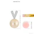 thumbnail image 3 of ANGARA Golden South Sea Cultured Pearl & Diamond V-Bale Pendant in 14K White Gold for Women | June Birthstone, Birthday, Anniversary, Jewelry Gift for Women | Pearl Necklace, 3 of 8