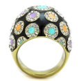 thumbnail image 3 of TK1625 - IP Gold(Ion Plating) Stainless Steel Ring with Top Grade Crystal in Clear, 3 of 4