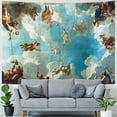 thumbnail image 4 of Leisuo Hanging Wall Tapestry Paris France Ceiling Painting in Room of Tapestry Big Tapestries for Bedroom Purple Green Painting, 4 of 6
