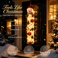 thumbnail image 7 of Glowing Christmas Door Hanger, Pre-lit Christmas Snowman with Warm LED Lights, Holiday Hanging Decor for Front Door Porch Indoor Outdoor, Easy to Hang by MPOISVA, 7 of 7