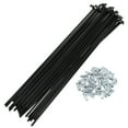 thumbnail image 1 of Rayos de bicicleta Unique Bargains 12G, rayos de rueda de bicicleta de acero al carbono, negro, 1 juego, negro-210mm, 1 of 7