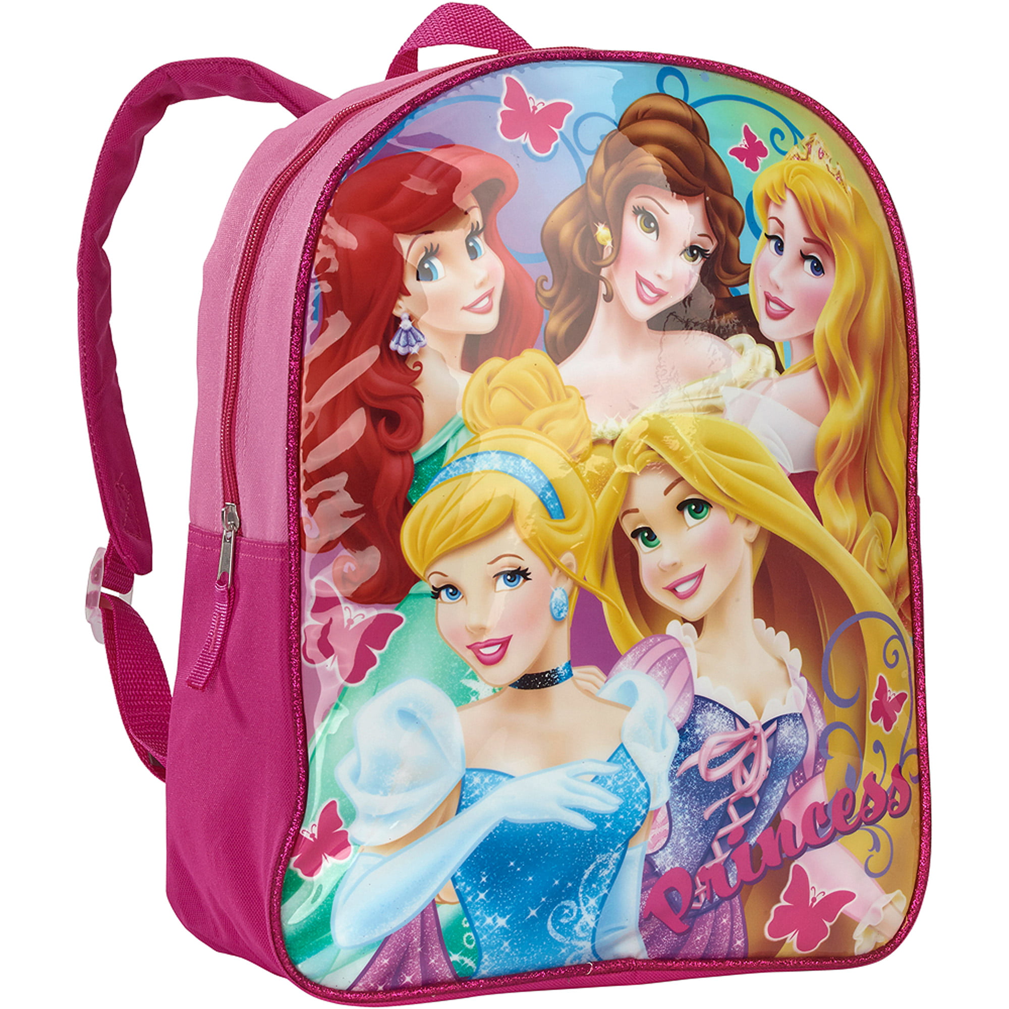 White Dog Childrens Adjustable Backpack Princess Pink Navy Blue Childrens Bag 