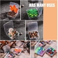 thumbnail image 5 of 20 small plastic boxes, square clear plastic, small storage box, bead storage box 125*125*35mm, 5 of 5