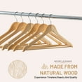 thumbnail image 5 of Lux Decor Wooden Hangers 20 Pack - Coat & Suit Hangers with 360 Swivel Hook & Non-Slip Notches - Durable Natural Wood Hangers for Clothes, Skirt, Shirt, Pants, Dress, 5 of 9