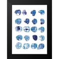 thumbnail image 2 of Binkin, Lesia 18x24 Black Modern Framed Museum Art Print Titled - Indigo Pattern, 2 of 5