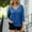 Blue, variant on WXLWZYWL Womens Summer V Neck T Shirts Casual 3/4 Sleeve Flowy Tops Cute Loose Fitted Basic Tees