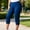 Blue women plus size capri pants a1, variant on Cagogo Women Plus Size Capri Pants Elastic Waist Casual Solid Cropped Trousers with Pockets Lounge Beach Vacation Work Clothes, Pink 5XL