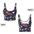 thumbnail image 5 of Haiem Rocket Satellite Pattern Womens Sports Bra - U Neck Padded Low Impact Yoga Bra Workout Crop Top Gym Moisture-Wicking Workout Vest -Medium, 5 of 9