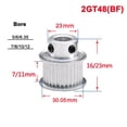 thumbnail image 3 of 1Pcs 2GT Timing Pulley 42 Tooth To 50 Tooth Aluminum Convex Synchronous Wheel Gear Part For 3D Printers Width 7mm 11mm ,Easy Installation, 3 of 5