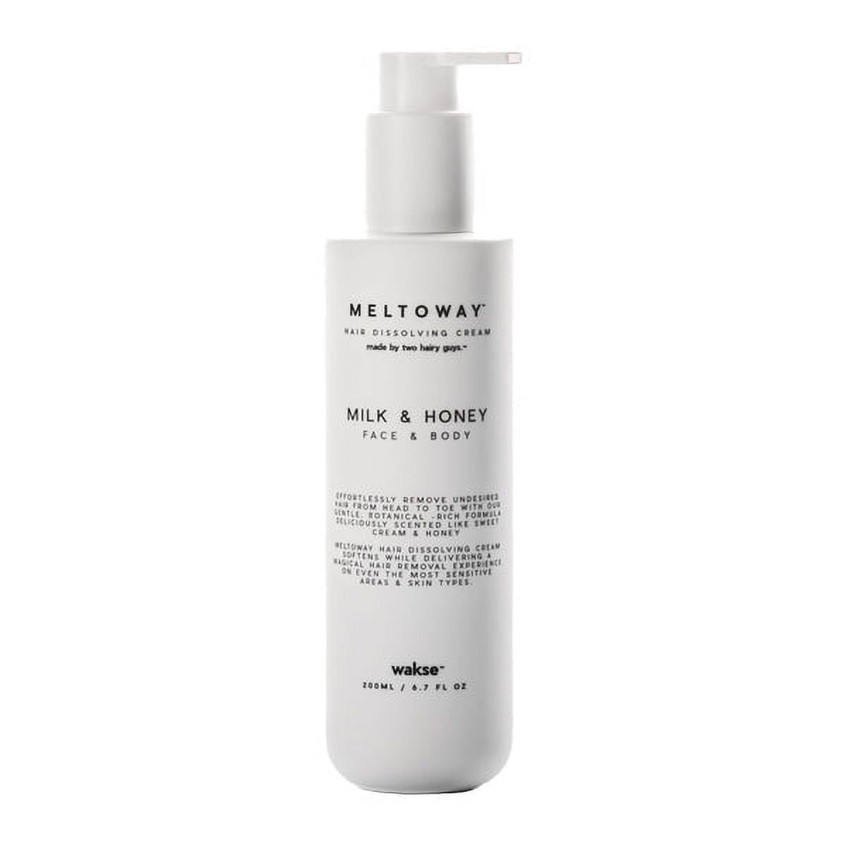 (4 pack) Meltoway by Wakse Milk & Honey Hydrating Hair Removal Cream Honey Scented for Legs & Body, 6.7oz Bottle