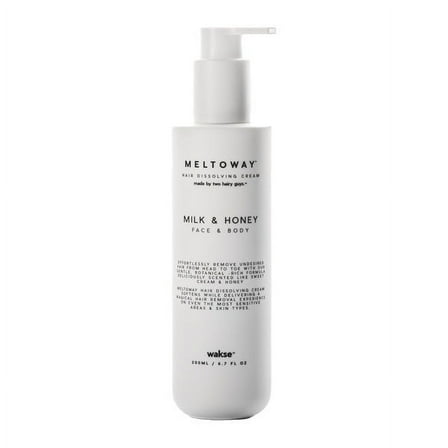 Meltoway by Wakse Milk & Honey Hydrating Hair Removal Cream Honey Scented for Legs & Body, 6.7oz Bottle