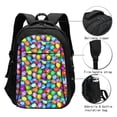 thumbnail image 3 of Balery Colorful Easter Eggs1 Print USB Charging Backpack for Men and Women - Water-Resistant, Anti-Theft Laptop Backpack with USB Port for Travel, Work, School, and College, 3 of 7