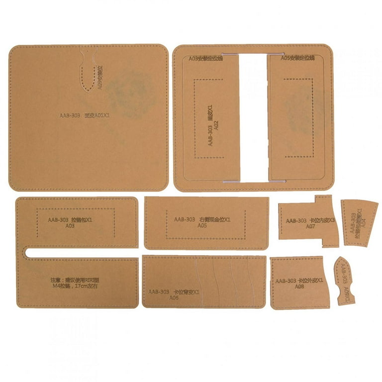 Long Wallet Pattern Template,Leather Pattern Acrylic Leather Pattern  Leather Templates for Bags Stencil DIY Handwork Leather Craft Tool Leather  Mould