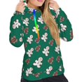 thumbnail image 5 of Yiaed Gingerbread Snowman Cookies Print Womens Casual Hoodies Crew Neck Long Sleeve Sweatshirts With Pocket Pullover Tops Women's Hooded Sweatshirt-, 5 of 5