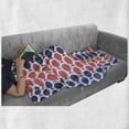 thumbnail image 6 of Fish Soft Flannel Fleece Throw Blanket, Nautical Theme Design Illustration of Fish on White Background Artwork Print, Cozy Plush for Indoor and Outdoor Use, 70" x 90", Red and Navy Blue, by Ambesonne, 6 of 6