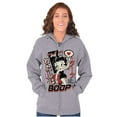 thumbnail image 3 of Kanji Style Retro Cartoon I'm a Boop Zip Hoodie Sweatshirt Women Brisco Brands X, 3 of 5