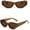 Leopardtea, variant on Retro Cat Eye Sunglasses Women Vintage Small Eyewear Women/Men Rivet Sun Glasses Female Eyewear UV400