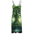 thumbnail image 4 of Tree with Life Sleeveless Dress Women's Luxury Party Dress Birthday Dresses for Women, 4 of 6