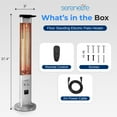 thumbnail image 7 of SereneLife 900W Floor Standing Electric Patio Heater w/ Three Power Settings, 7 of 7