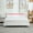 White, variant on Full Size Platform Bed Upholstered Bed Frame Bedroom LED Light Headboard with Color Changing LED Light Slats Bed Black
