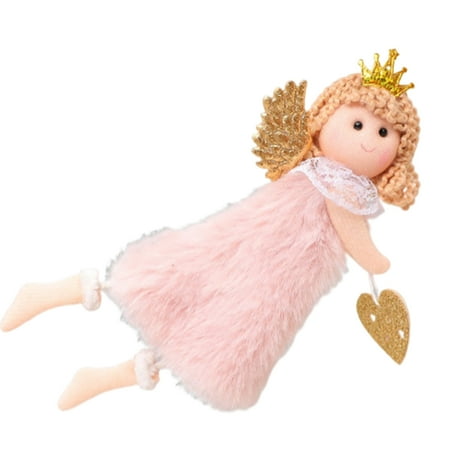 

Handmade Plush Toy Portable Lovely Xmas Pendant Wear-resistant Exquisite Christmas Tree Decoration Hanging Ornaments Children White