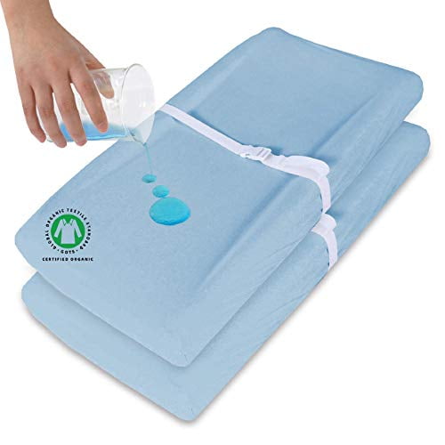 100 Organic Changing Pad Cover/Change Table Cover Sheets, 2 Pack