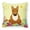 Multicolored, variant on Easter Eggs Bull Terrier Red Fabric Decorative Pillow